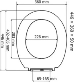 Κάλυμμα λεκάνης με απαλό κλείσιμο Υ0,5x44,6x36εκ. λευκό
