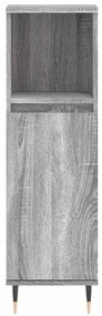 vidaXL Ντουλάπι Μπάνιου Γκρι Sonoma 30x30x100 εκ. Επεξεργασμένο Ξύλο