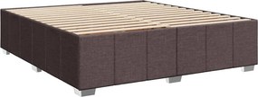 VidaXL Κρεβάτι Boxspring με Στρώμα Σκούρο Καφέ 180x200 εκ Υφασμάτινο