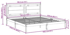 ΠΛΑΙΣΙΟ ΚΡΕΒΑΤΙΟΥ ΜΑΚΡΥ ΧΩΡΙΣ ΣΤΡΩΜΑ 180X210 ΕΚ ΜΑΣΙΦ ΞΥΛΟ 3309191