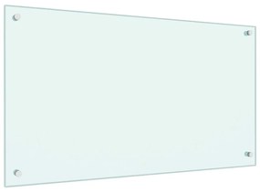 vidaXL Πλάτη Κουζίνας Λευκή 90 x 50 εκ. από Ψημένο Γυαλί