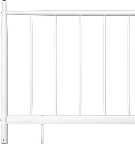 vidaXL Πλαίσιο Κρεβατιού Λευκό 200 x 200 εκ. Μεταλλικό