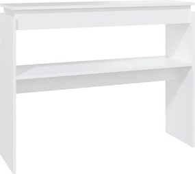 vidaXL Τραπεζάκι Κονσόλα Λευκό 102 x 30 x 800 εκ. από Επεξ. Ξύλο