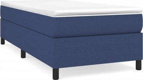 vidaXL Κρεβάτι Boxspring με Στρώμα Μπλε 80x200 εκ. Υφασμάτινο