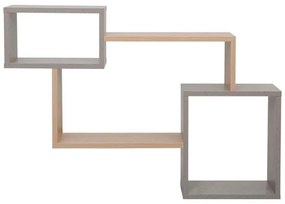 Ράφι τοίχου Beldra σε φυσική με γκρι cement απόχρωση 84x15x57.8εκ 84x15x57.8 εκ.