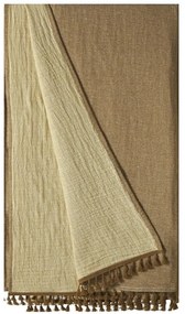 Πετσέτα Θαλάσσης - Παρεό Greta 41 Διπλής Όψης Ochre-Warm Yellow Kentia Θαλάσσης 90x180cm 100% Cotton
