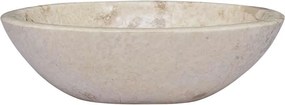 vidaXL Νιπτήρας Κρεμ 53 x 40 x 15 εκ. Μαρμάρινος