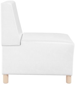 vidaXL Καναπέδες 2 pcs Λευκό 55 x 74 x 82 εκ. Τεχνητό δέρμα
