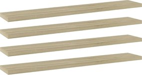 vidaXL Ράφια Βιβλιοθήκης 4 τεμ. Sonoma Δρυς 60x10x1,5 εκ. Μοριοσανίδα