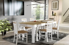 Τραπέζι Walnut επεκτεινόμενο-Fusiko-Leuko - 160.00Χ90.00Χ76.00cm