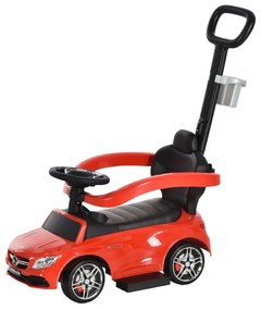 Αυτοκινητάκι - Περπατούρα Licensed PP Mercedes-Benz με Λαβή Γονέα Χρώματος Κόκκινο HOMCOM 370-112RD 370-112RD