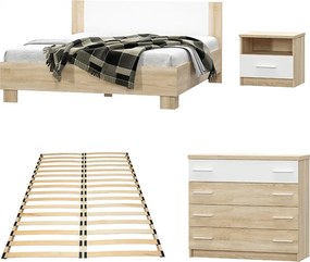 Σετ κρεβατοκάμαρας Geneva pakoworld 4 τμχ 160x200εκ