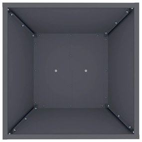 vidaXL Γλάστρα Κήπου με Μπολ Ανθρακί 40x40x100 εκ από Ατσάλι