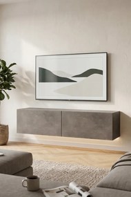 Stewehome Μοντέρνα επιτοίχια τηλεοπτική βάση από σανίδα μελαμίνης 120x32x30 cm