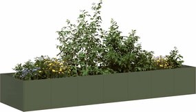 vidaXL Ζαρντινιέρα Λαδί 280x80x40 εκ. από Χάλυβα