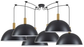 Φωτιστικό Οροφής Adept Tube 77-8593 Φ50x31,5cm 6xE27 60W Black-Gold Homelighting