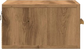 vidaXL Κομοδίνο Επιτοίχιο Αρτισιανή Δρυς 35 x 35 x 20 εκ.