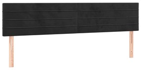 vidaXL Κρεβάτι Boxspring με Στρώμα Μαύρο 180x200 εκ. Βελούδινο