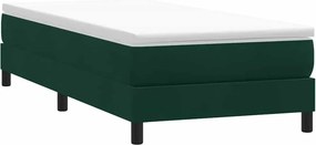 vidaXL Box Spring κρεβάτι χωρίς στρώμα σκούρο πράσινο 100x220cm
