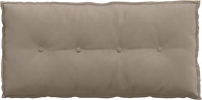 vidaXL Μαξιλάρι Πλάτης Taupe 100 x 50 cm Ύφασμα Μικροΐνας