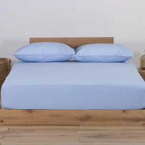 Σεντόνι Μακό King Size Με Λάστιχο (180x200+35) Nef-Nef Homeware Jersey Γαλάζιο