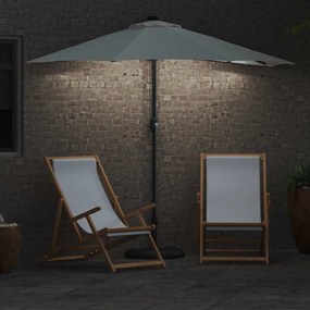 vidaXL Ομπρέλα Κήπου Άμμος 294 x 150 x 223 εκ ύφασμα