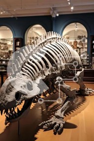 Σετ των 2 Intra Συλλεκτικό Ξύλινο Παζλ Plywood  4mm - Μεγάλη έκθεση σκελετών ζώων στο Μουσείο Σε Ξύλινο Κουτί - Διαστάσεις: 10x10 cm – 25 κομμάτια