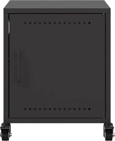 vidaXL Κομοδίνο Μαύρο 36x39x43,5 εκ. από Χάλυβα