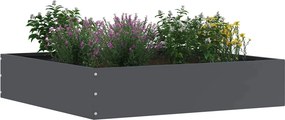 vidaXL Περίγραμμα γκαζόν Ανθρακί 60 x 60 x 13 εκ Ατσάλι