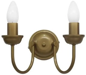 Απλίκα Φωτιστικό Τοίχου 2xE14 IP20 Heronia-01-0369-Χρυσό 01-0369