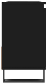 Ντουλάπι Μπάνιου Μαύρο 65x33x60 εκ. Επεξεργασμένο Ξύλο - Μαύρο