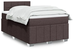 ΚΡΕΒΑΤΙ BOXSPRING ΜΕ ΣΤΡΩΜΑ ΣΚΟΥΡΟ ΚΑΦΕ 120X190 ΕΚ ΥΦΑΣΜΑΤΙΝΟ 3287010