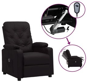 vidaXL Πολυθρόνα Ανακλινόμενη Ηλεκτρική Μαύρη από Συνθετικό Δέρμα