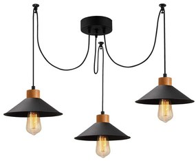 Φωτιστικό Οροφής Manavgat 525NOR1250 114x24x100cm 3xE27 40W Natural-Black Opviq