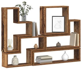 vidaXL Κύβος Τοίχου Παλαιό ξύλο 96 x 12 x 64 εκ. Επεξεργασμένο ξύλο