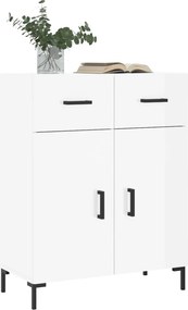 vidaXL Ντουλάπι Γυαλιστερό Λευκό 69,5x34x90 εκ. Επεξεργασμένο Ξύλο