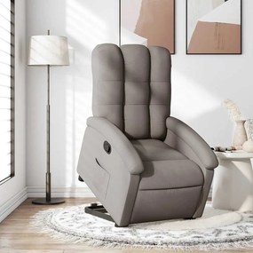 vidaXL Πολυθρόνα Ανακλινόμενη με Ανύψωση Χρώμα Taupe Υφασμάτινη