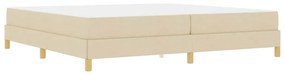 vidaXL Κρεβάτι με ελατήρια Κρέμα, Καφέ 200 x 200 cm