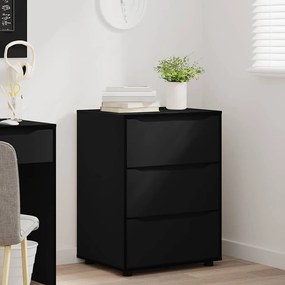 vidaXL Ντουλάπι αποθήκευσης Μαύρο 60 x 48 x 81 εκ Επεξεργασμένο ξύλο