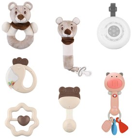 BEBE STARS ΣΕΤ ΔΩΡΟΥ 7ΤΜΧ.TEDDY BEAR WITH NIGHT LAMP & MUSIC 60-117