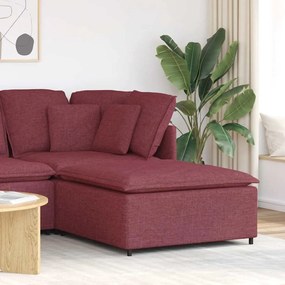 vidaXL Υποπόδιο Καναπέ Κόκκινο 100 x 100 x 48 εκ.