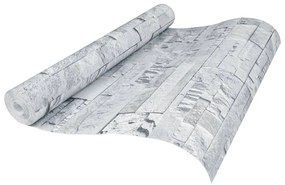 vidaXL Ταπετσαρία 3D με Σχέδιο Πέτρας Ανοιχτό Γκρι 10x0,53μ Non-woven