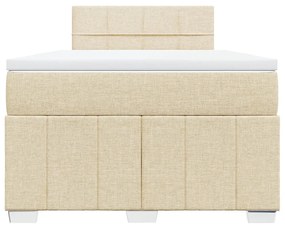 ΚΡΕΒΑΤΙ BOXSPRING ΜΕ ΣΤΡΩΜΑ ΚΡΕΜ 120X190 ΕΚ. ΥΦΑΣΜΑΤΙΝΟ 3287012