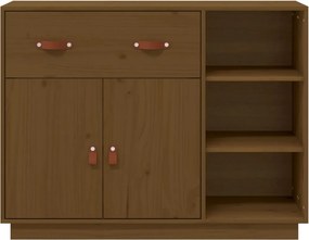 vidaXL Ντουλάπι Καφέ Μελί 98,5x40x75 εκ. από Μασίφ Ξύλο Πεύκου