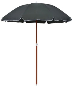 Ομπρέλα Ανθρακί 180 εκ. με Ατσάλινο Ιστό