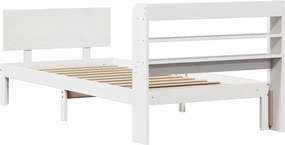 vidaXL Σκελετός Κρεβατιού με Κεφαλάρι Χωρίς Στρώμα Λευκό 100x200 εκ.