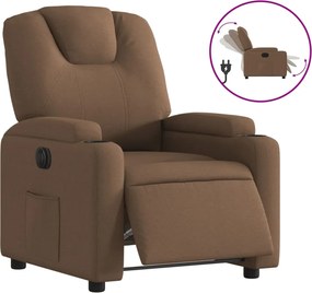 vidaXL Πολυθρόνα Ανακλινόμενη Ηλεκτρική Καφέ Υφασμάτινη