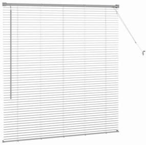 vidaXL Ρολό Παραθύρου με κουρτίνες Ασημί 130 x 130 cm Αλουμίνιο