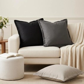 vidaXL Κάλυμμα Μαξιλαριού 2 τμχ. HOUTEN Ανθρακί 50 x 50 cm Πολυεστέρας