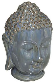 Διακοσμητικό Κεφάλι Βούδα 07.182324B 25cm Blue Ceramic